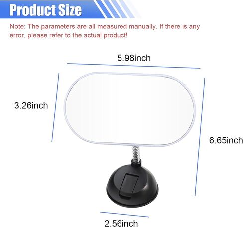 Car Interior Rearview Baby Mirror, 360° Adjustable Wide Angle Convex Mirror Suction Cup Mirrors, Universal Convex Safety Rearview Mirrors for Viewing Rear Passengers (2PCS) in Saudi Arabia