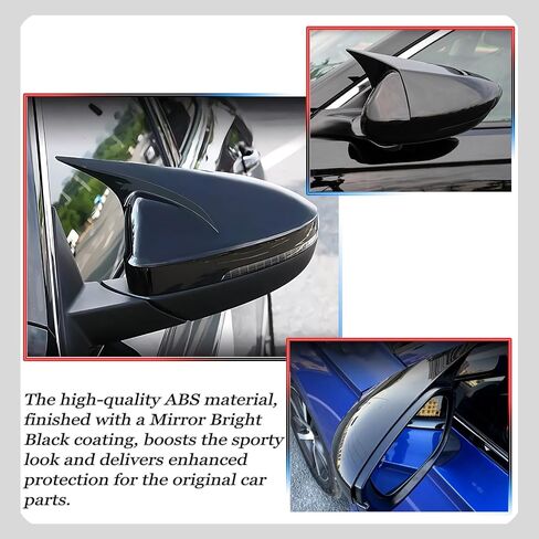 Side Mirror Cover, for Kia Forte 2019 2020 2021 2022 2023 2024 2025, Carbon Fiber Side Rear Mirror Covers Body Kit Accessories for Cars in Saudi Arabia