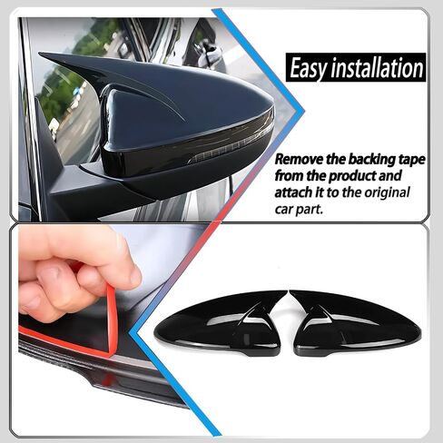 Side Mirror Cover, for Kia Forte 2019 2020 2021 2022 2023 2024 2025, Carbon Fiber Side Rear Mirror Covers Body Kit Accessories for Cars in Saudi Arabia