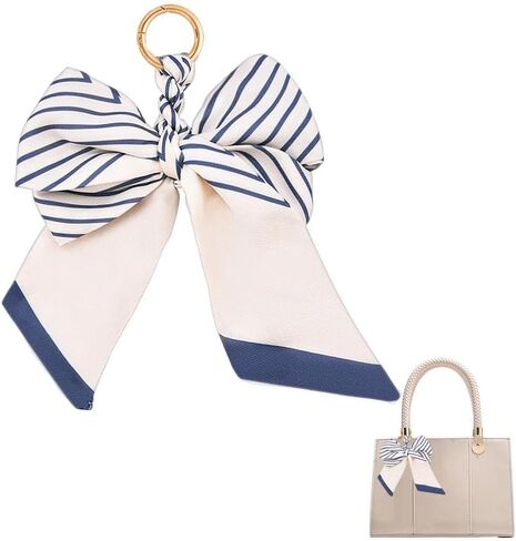 Ancnoz Silky Satin Bow Key Chain for Women Handbags Purse Bowknot Keychain for Ladies Bag Pendant in Saudi Arabia