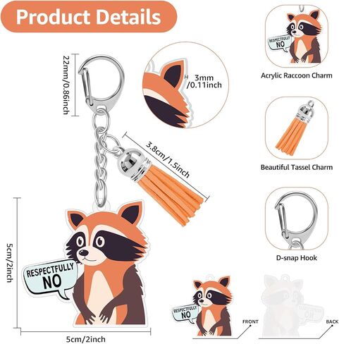 Raccoon Lover Gift Keychain for Women Men Funny Raccoon Keychain Cute Animal Lovers Gifts Animal Keyring Racoons Gift Humor Gifts Keychains for Racoons Lovers Animals Lover Christmas Birthday Present in Saudi Arabia