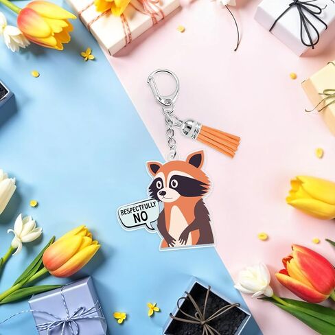 Raccoon Lover Gift Keychain for Women Men Funny Raccoon Keychain Cute Animal Lovers Gifts Animal Keyring Racoons Gift Humor Gifts Keychains for Racoons Lovers Animals Lover Christmas Birthday Present in Saudi Arabia