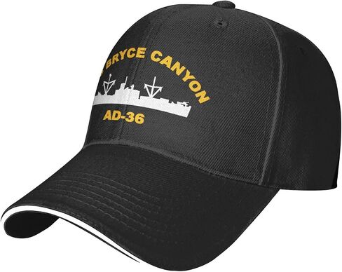 USS Bryce Canyon AD-36 Unisex Baseball Caps Sandwich Caps Casual hat in Saudi Arabia