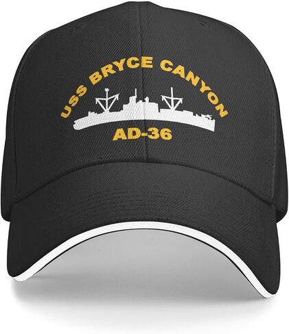 USS Bryce Canyon AD-36 Unisex Baseball Caps Sandwich Caps Casual hat in Saudi Arabia