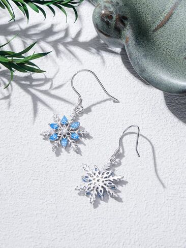 Midari Turtle/Daisies/Sunflower/Comedy Tragedy Mask/Opera Mask/Hummingbird/Black Cat/Snowflake Dangle Earrings for Women Sterling Silver Cute Cool Earrings Birthday Halloween Christmas Jewelry Gift in Kuwait