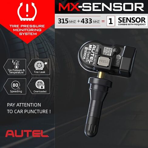 Autel TPMS Sensor Set of 20 MX sensors Dual Frequency 315MHz + 433MHz Tire Pressure Universal Programmable Rubber Valve (Autel MX Sensor Rubber 20pcs) in Saudi Arabia