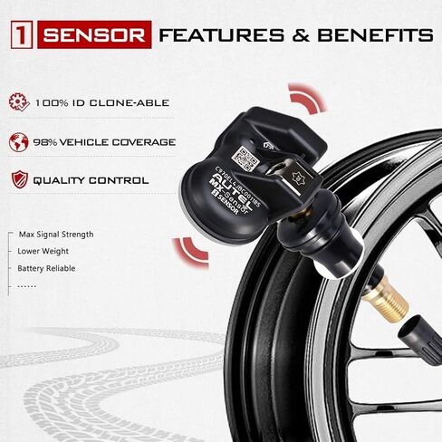 Autel TPMS Sensor Set of 20 MX sensors Dual Frequency 315MHz + 433MHz Tire Pressure Universal Programmable Rubber Valve (Autel MX Sensor Rubber 20pcs) in Saudi Arabia