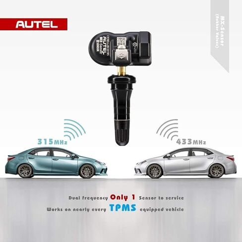Autel TPMS Sensor Set of 20 MX sensors Dual Frequency 315MHz + 433MHz Tire Pressure Universal Programmable Rubber Valve (Autel MX Sensor Rubber 20pcs) in Saudi Arabia