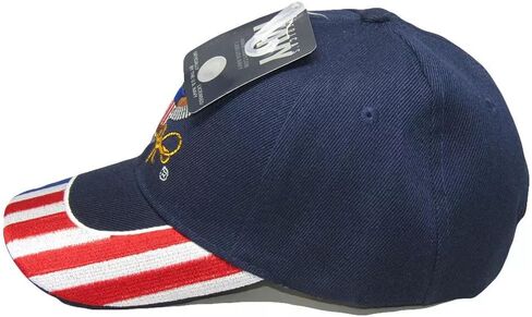قبعة البحرية الأمريكية USN Eagle Anchor National USA العلم الأمريكي باللون الأزرق المطرزة (مرخصة رسميًا من قبل البحرية الأمريكية) in Saudi Arabia