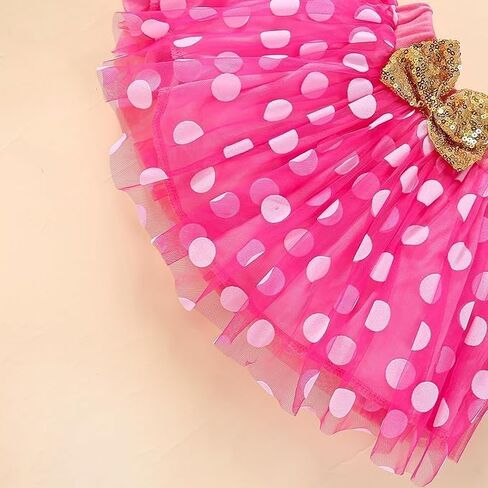 Baby Girl 1yr/2yr Birthday Dress Cotton Bodysuit TuTu Skirt Cute Set with Sequins Bow Headdress 3 Pieces in Kuwait