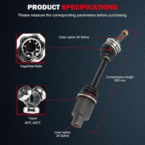 مجموعة عمود المحور الأمامي الأيمن cciyu 60-2251 لسيارة Ford for Fusion 2010-2012، لسيارة Lincoln for MKZ 2012، لسيارة Mercury for Milan 2010-2011 (عبوة واحدة) in Saudi Arabia