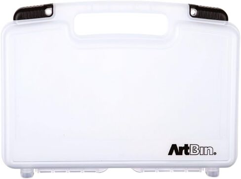 Artbin 6977ab 12 Inch View Quick Base Caseing Case ، منظم الفن والحرف المحمولة مع مقبض ، [1] حالة تخزين بلاستيكية ، شفافة in Kuwait