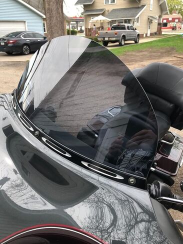 زجاج أمامي داكن اللون مقاس 10 بوصات متوافق مع موديلات Harley Davidson Street Glide/Electra Glide/Ultra Classic/Tri-Glide 1996-2013 in Saudi Arabia