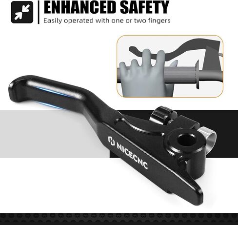 NICECNC Orange Shorty Brake Lever CNC Compatible with KTM 125-450 XC/SX/XCF/SXF 2014-2025,Compatible with Husqvarna 125-501 TE/TC/FE/FC 2014-2015,Billet Aluminum See Fitment in Saudi Arabia