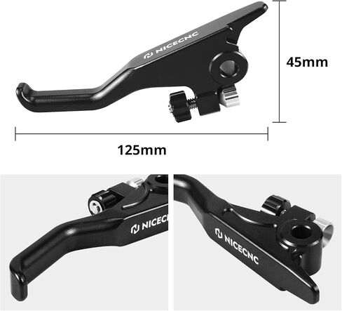 NICECNC Orange Shorty Brake Lever CNC Compatible with KTM 125-450 XC/SX/XCF/SXF 2014-2025,Compatible with Husqvarna 125-501 TE/TC/FE/FC 2014-2015,Billet Aluminum See Fitment in Saudi Arabia