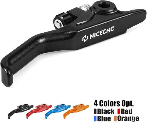 NICECNC Orange Shorty Brake Lever CNC Compatible with KTM 125-450 XC/SX/XCF/SXF 2014-2025,Compatible with Husqvarna 125-501 TE/TC/FE/FC 2014-2015,Billet Aluminum See Fitment in Saudi Arabia