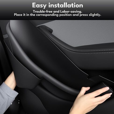 Eonflux 2025 2026 Model Y Juniper Door Side Organizer - 4PCS TPE منظم صندوق تخزين أمامي وخلفي لملحقات تحديث Tesla الداخلية in Kuwait