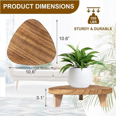ARTORA Wood Riser Decorative Wooden Tray Bathroom, Short Plant Stand for Desk Kitchen Counter Organizer Soap Dish Pedestal Small Indoor Plant Holder Desktop Display Stand in Saudi Arabia