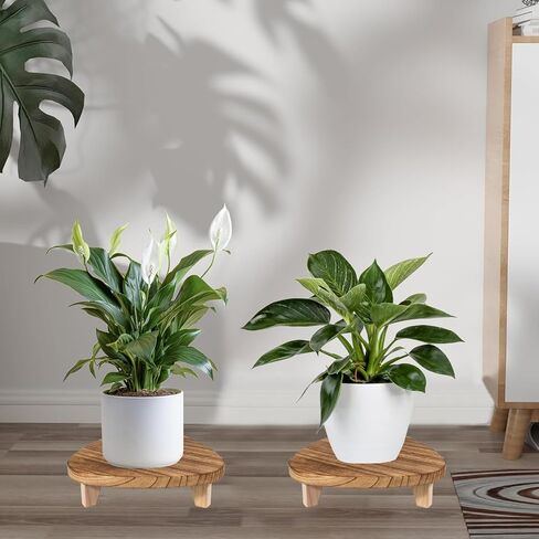 ARTORA Wood Riser Decorative Wooden Tray Bathroom, Short Plant Stand for Desk Kitchen Counter Organizer Soap Dish Pedestal Small Indoor Plant Holder Desktop Display Stand in Saudi Arabia