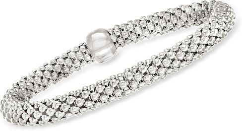 Ross-Simons Italian Sterling Silver Popcorn-Link Bracelet in Saudi Arabia