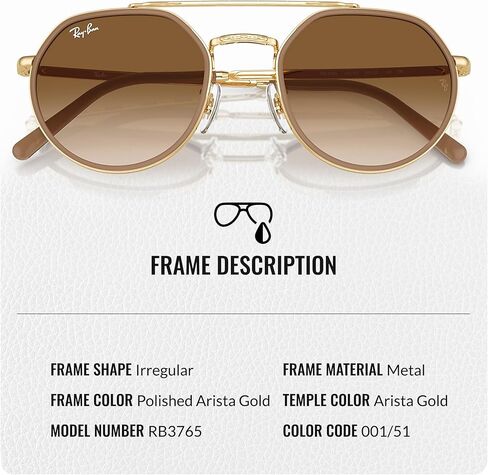 Ray-Ban RB3765 Square-Round Shaped Sunglasses for Men & Women with Official RAYBAN Eyewear Kit in Saudi Arabia