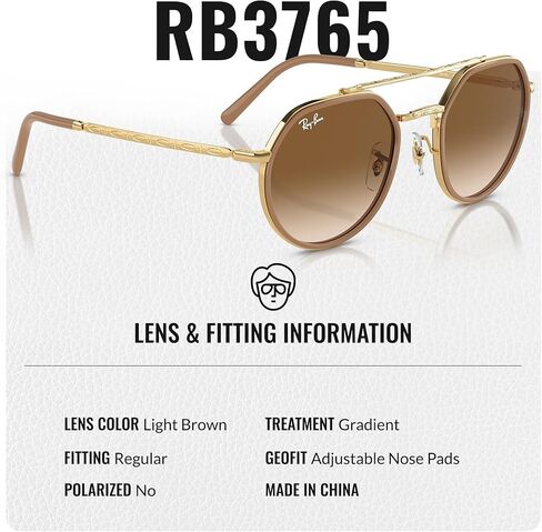 Ray-Ban RB3765 Square-Round Shaped Sunglasses for Men & Women with Official RAYBAN Eyewear Kit in Saudi Arabia