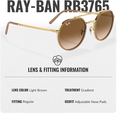 Ray-Ban RB3765 Square-Round Shaped Sunglasses for Men & Women with Official RAYBAN Eyewear Kit in Saudi Arabia