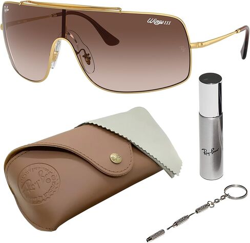 Ray-Ban RB3897 WINGS III Square Shaped Sunglasses for Men & Women with Official RAYBAN Eyewear Kit in Saudi Arabia