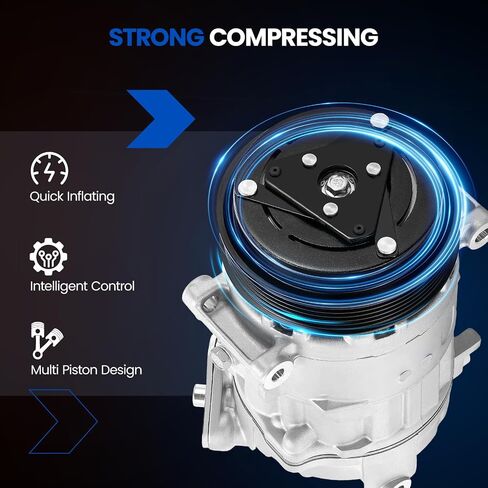 198396 Air Conditioning AC Compressor with Clutch Compatible with Ram ProMaster 1500 2500 3500 2014-2022, V6 3.6L FLEX in Saudi Arabia