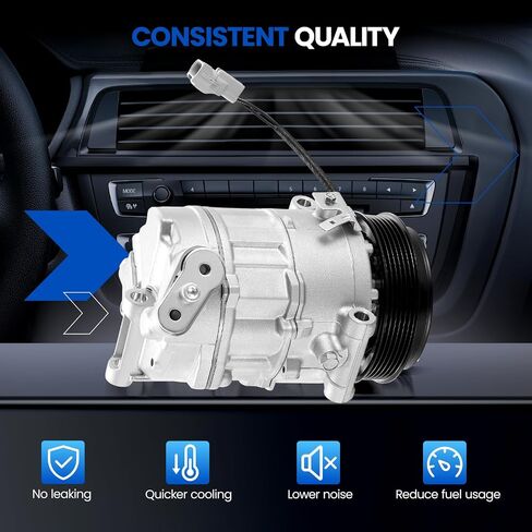 198396 Air Conditioning AC Compressor with Clutch Compatible with Ram ProMaster 1500 2500 3500 2014-2022, V6 3.6L FLEX in Saudi Arabia
