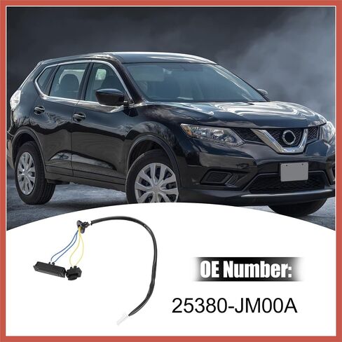 ACROPIX 25380-JM00A Rear Door Switch Liftgate Release Switch Trunk Opener for Nissan Rogue 2010-2015, Black, Plastic, Mechanical, Pull, Manual in Saudi Arabia