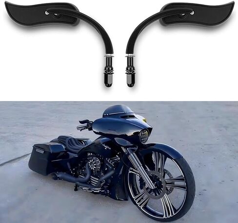 مرآة الدراجة النارية DREAMIZER M8 M10 Street Glide Mirrors للدراجات النارية ملحقات جانبية للرؤية الخلفية متوافقة مع Harley Sportster Road King Electra Dyna Softail Ultra Vrod والمزيد in Saudi Arabia