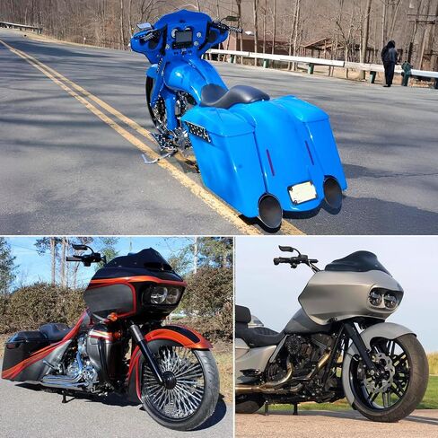 مرآة الدراجة النارية DREAMIZER M8 M10 Street Glide Mirrors للدراجات النارية ملحقات جانبية للرؤية الخلفية متوافقة مع Harley Sportster Road King Electra Dyna Softail Ultra Vrod والمزيد in Saudi Arabia