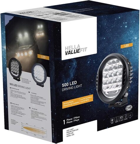 Hella ValueFit 500 LED Series - LED Driving Lamp – Universal Off-Road Light for Pickup Trucks, ATV, SUV, 4x4, Jeep, Tractors / 358117161 in Saudi Arabia