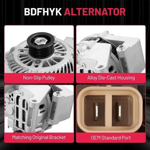 BDFHYK Alternator Compatible with Lexus RX350 2007-2009 3.5L V6,Compatible with Toyota Highlander/Avalon/Venza/Camry/RAV4 2005-2018 3.5L V6 Replace 104210-2074,104210-4471,104210-4830,11136 in Saudi Arabia