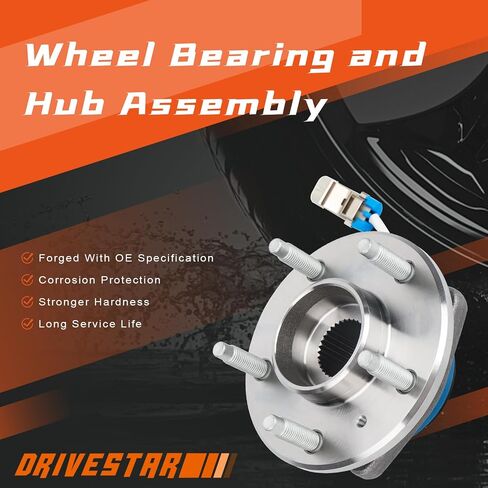 [زوج] DRIVESTAR 513121 محور العجلة الأمامية شديد التحمل ومجموعة المحمل لسيارة Chevy Impala/Venture، Cadillac DTS، Buick Century، Seville Lesabre، Pontiac Grand Prix، Oldsmobile Aurora، 5 عروة مع ABS in Saudi Arabia