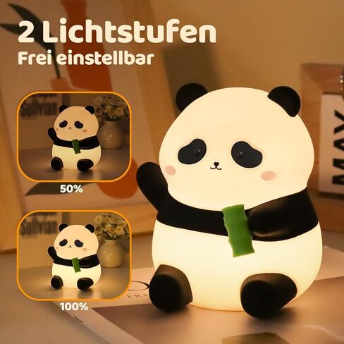 ضوء ليلي باندا لطيف، مصباح سيليكون يعمل باللمس للأطفال، ضوء ليلي قابل لإعادة الشحن لغرفة الأطفال، ديكور لطيف لغرفة نوم الفتيات، LED إسفنجي مبتكر، هدايا لطيفة للأولاد والبنات والأطفال in Kuwait