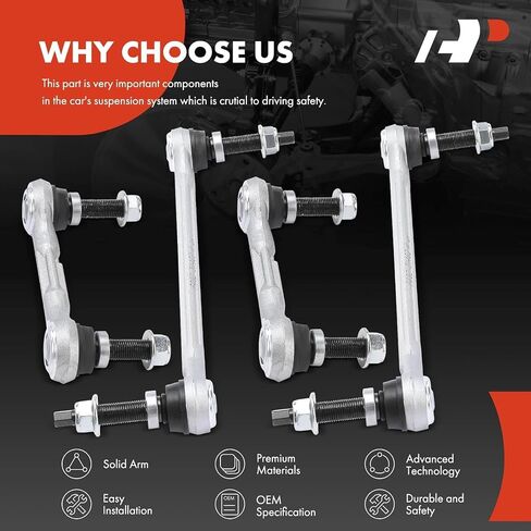 A-Premium Set of 4, Front & Rear Sway Bar Links Kit Stabilizer Bar Links, Compatible with Ford Mustang 2015-2019 in Saudi Arabia