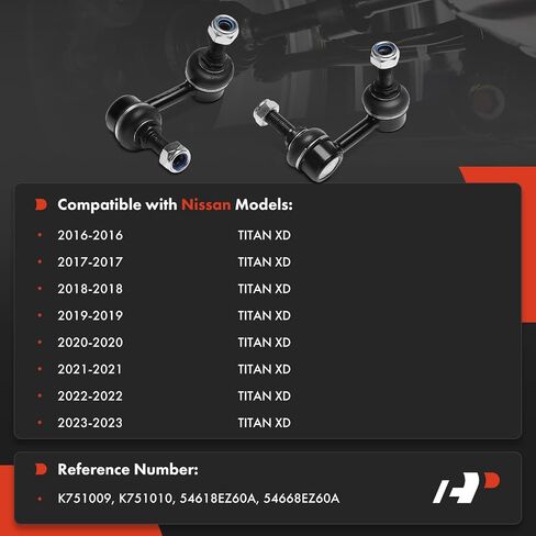 A-Premium 2 x Front Sway Bar Links Stabilizer Bar Links, Compatible with Nissan Titan XD 2016-2023 in Saudi Arabia