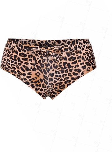 seamoly Deep Blue Polka Dots Print Bowknot Decor Beach Swim Bottom Boyshorts in Saudi Arabia