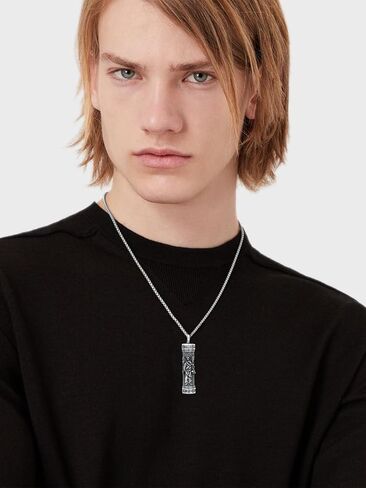 WINNICACA Saint Urn Necklace for Men Women, 925 Silver Sterling Religion Urn Pendant Cremation Jewelry for Ashes Necklace Memorial Keepsake Jewelry Gifts for Men Father Son in Saudi Arabia