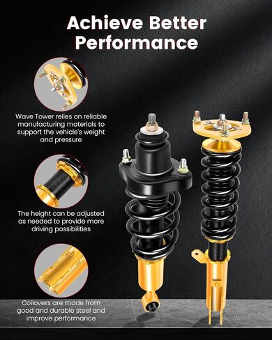 cciyu Coilover Adjustable Lowering Kit Fit 2008-2016 for Mitsubishi for Lancer Suspension Shock Absorbers Adjustable Coilovers in Saudi Arabia