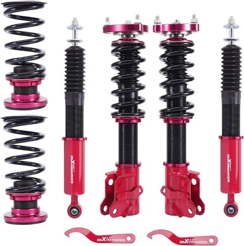 maXpeedingrods Coilovers for Honda Civic 2006-2011, for Acura CSX 2006-2011, Height Adjustable Coilover Suspension Kit, Preset Damping Lowering Kit, Red in Saudi Arabia
