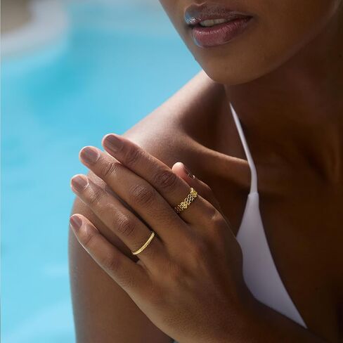 STORYJEWELLERY Gold Plated Rings for Women, Stackable Rings, Ring Bands for Women, Statement Ring, Gifts for Her in Saudi Arabia
