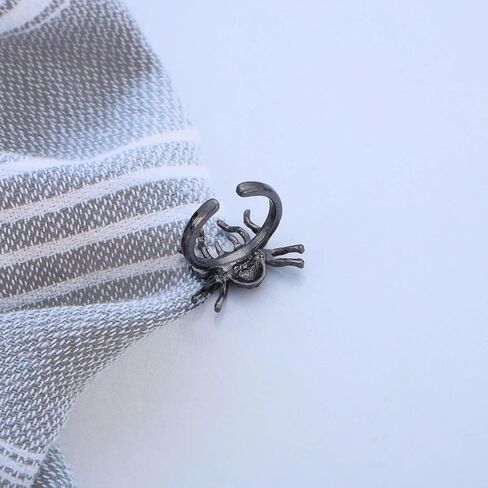 Gothic Spider Ring Red Crystal Spider Open Ring Adjustable Black Spider Ring Cz Spider Insect Ring Halloween Spider Finger Ring Jewelry For Women(Spider A) in Saudi Arabia