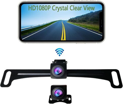 Newest FHD1080P Wireless Backup Camera, Ultra Strong 5.8G WiFi Signal Crystal Clear Picture Smooth Video, Support iPhone and Android Phone, Suitable for car SUV Pickup Sedan etc in Kuwait