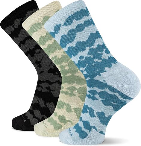 Merrell Trekker Outdoor Crew Sock, Blue Green Black, S/M (Women's 5-9.5 / Men's 5-8.5) in Saudi Arabia