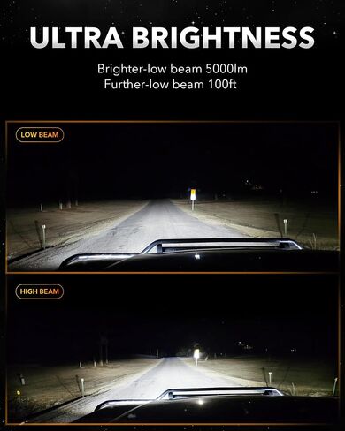 Z-OFFROAD مجموعة المصابيح الأمامية LED معتمدة من DOT مع إشارة الانعطاف، شعاع مختوم عالي ومنخفض متوافق مع 03-06 Chevy Silverado Avalanche -4 قطع in Kuwait