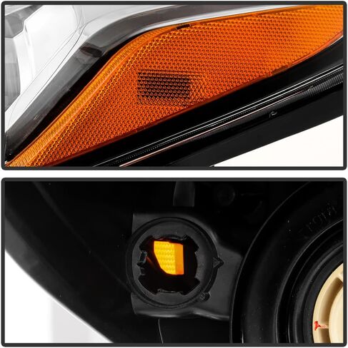 ACANII - For 2016-2018 Nissan Altima [Halogen w/o LED DRL Model] Chrome Housing Projector Headlights Headlamps Pair Set in Saudi Arabia
