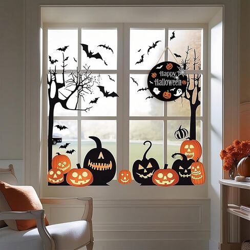 Pigort Halloween Decor Front Door Halloween Outdoor Decorations Pumpkin Boo Halloween Door Sign Wall Sign Plaque for Party halloween Wreath 12x12inch (Boo) in Saudi Arabia